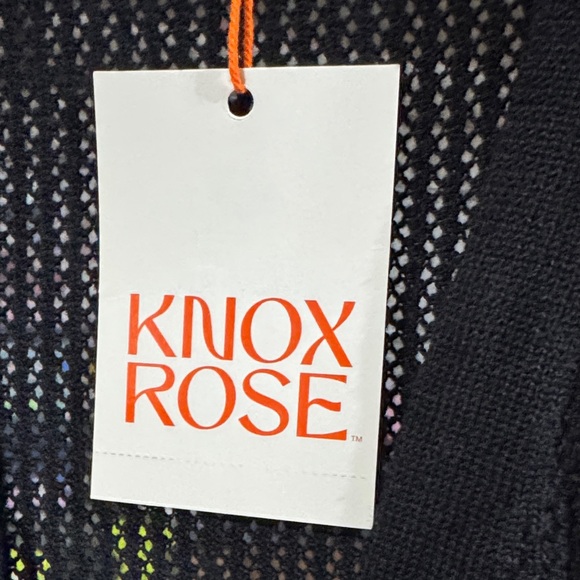 Size Medium Women’s Knox Rose Black Open-Front Cardigan - Picture 2 of 5